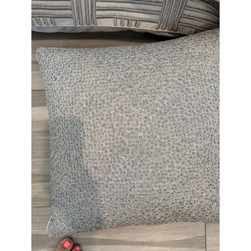 Brand new Hotel Collection Lithos beaded decorative pillow